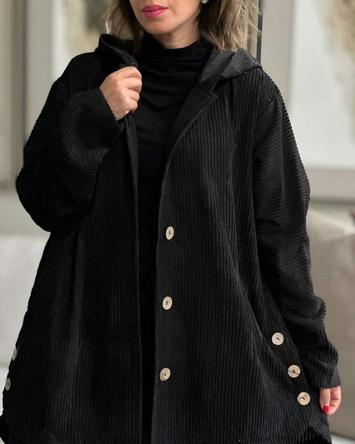 Chloe - Corduroy Hooded Jacket