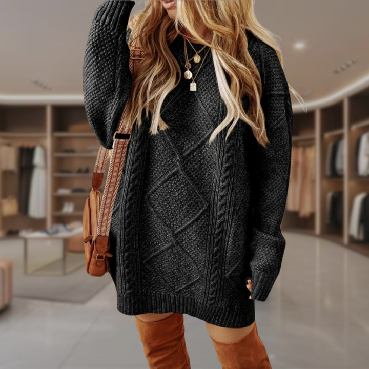 Ciara - Oversized Cable Knit Dress