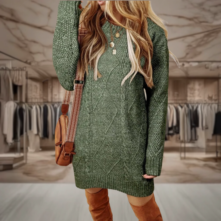 Ciara - Oversized Cable Knit Dress