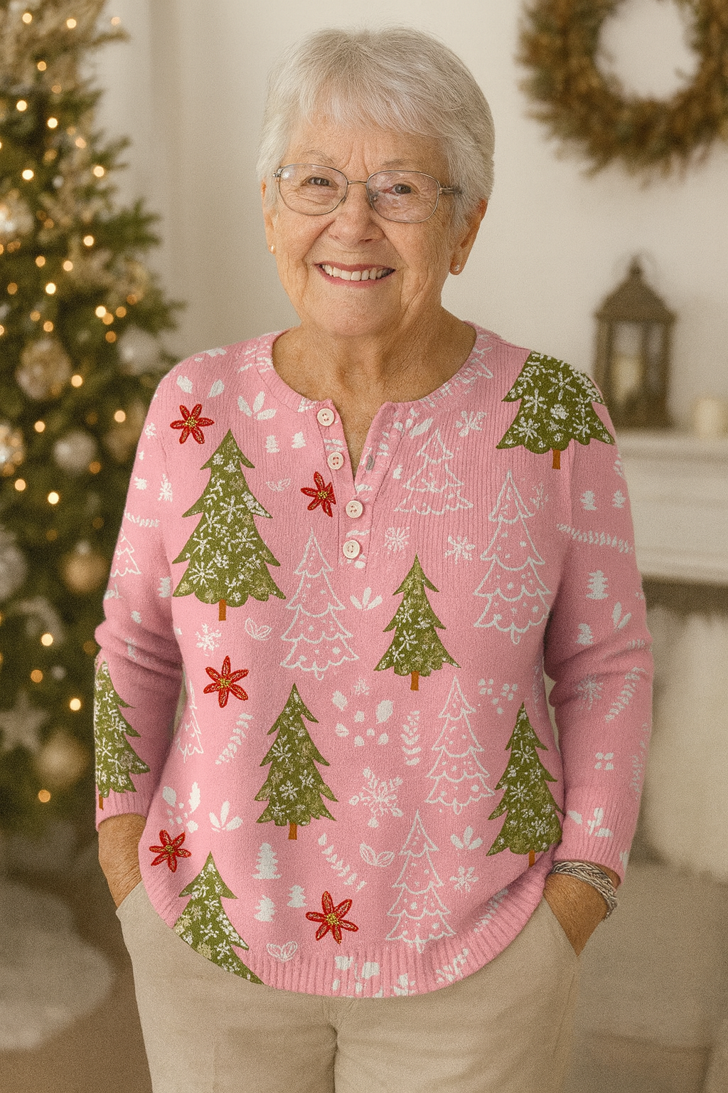 Winter Grace Button Knit