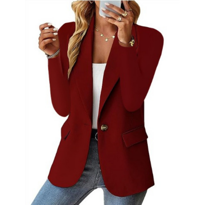 Tailored Single-Button Blazer